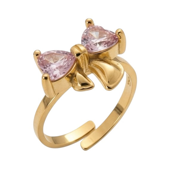 Améline Bow Ring • Rosa
