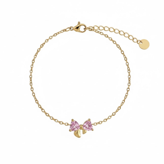 Améline Bow Armband • Rosa